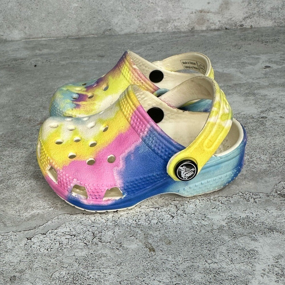 Crocs‎ Kid's Classic Tie Dye Graphic Clog US Kid's 2/3C